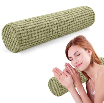 Produktbild von Elzusha – Orthopädisches Nackenkissen aus Memory-Schaum – Waschbares Kissen für Nackenschmerzen (Grün, 11x45 cm)