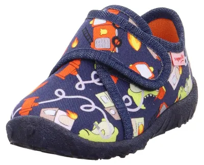 Produktbild von Superfit Baby-Jungen Spotty Hausschuh, BLAU/Mehrfarbig 8070, 19 EU