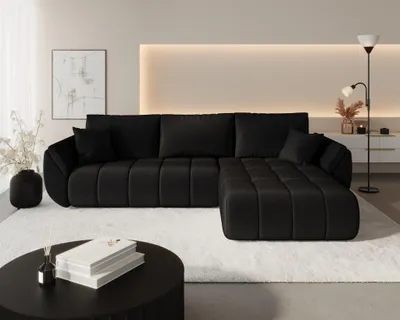 Produktbild von Ecksofa Schlafsofa MISATO Stoff Monolith Grafit Ottomane Rechts