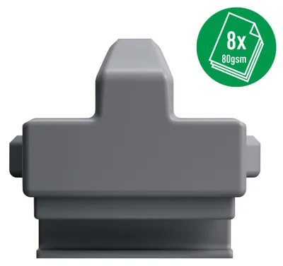 Zdjęcie produktu dla Leitz 90290000, 8 ark., A4, Stal, Szary, 28 mm, 30 mm