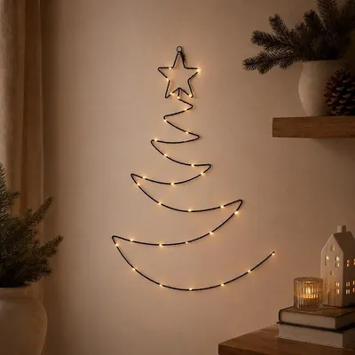 Produktbild von Luca Lighting LED Tanne 35 LED warmweiß batteriebetrieben 65 cm Metall schwarz