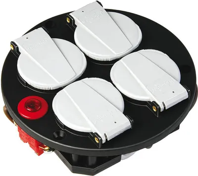 Produktbild von Brennenstuhl Steckdoseneinsatz-Montageplatte 4-fach IP20 230V/16A Thermostat mit Kontroll-Leuchte, 1081080