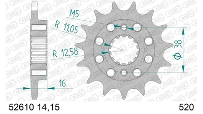 Produktbild von AFAM Kettenritzel 52610-14 Vorne für DUCATI MOTORCYCLES SCRAMBLER Stahl