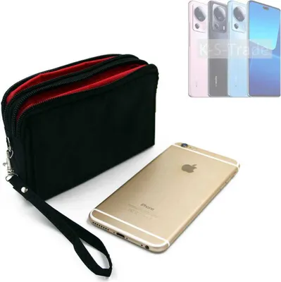 Produktbild von K-S-Trade Schutz Hülle Handy Hülle kompatibel mit Xiaomi 13 Lite Gürteltasche Travelbag Handytasche mit Zusatzfächern, schwarz