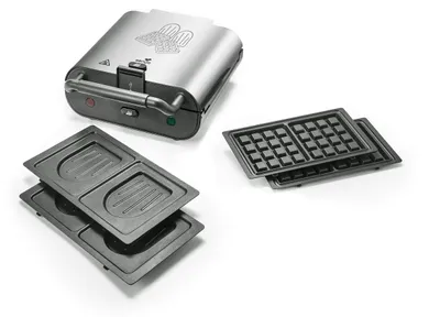 Imagen del producto de SENYA SYCK-WM003/SYCK-WM003S: Plancha para sándwiches y gofres, carcasa de acero inoxidable, 800 vatios