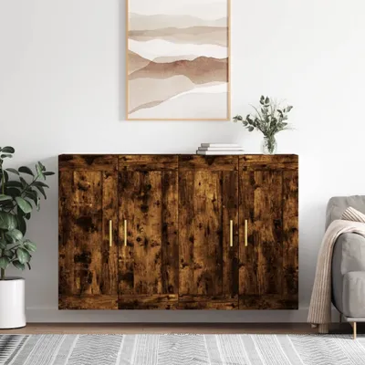Produktbild von The Living Store Wandschränke 2 Stk. Räuchereiche Holzwerkstoff