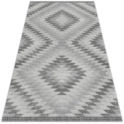 Produktbild von Vinylteppich - Dekorative Matte für das Schlafzimmer - Graues Muster 80x198 cm