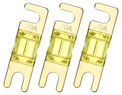 Mini-ANL-Sicherung 20 A 125 V, 3 Stück, Flachsicherung