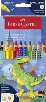 Obrázek produktu pro Faber-Castell barevná tužka Jumbo Grip 8+2 kusy krabička