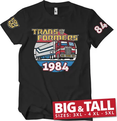 Produktbild von Optimus Prime of 1984 Big & Tall T-Shirt - 4XL - Black