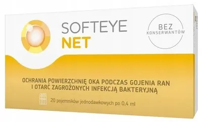 SoftEye Net rany oka, otarcia, infekcje bakteryjne