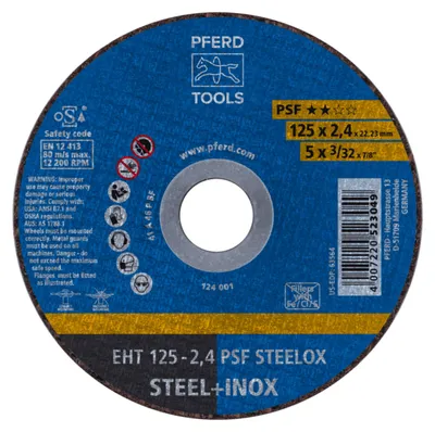 Produktbild von PFERD Cut-off wheels PSF STEELOX, 12,5 cm, 25 Stück(e)