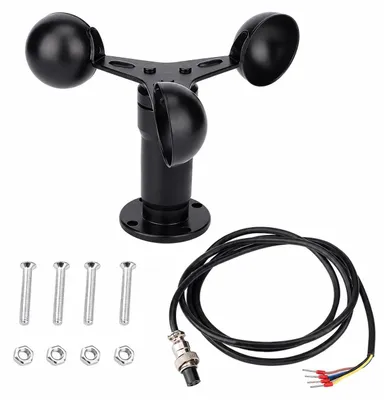 Windsnelheidssensor Anemometer, Aluminium, 0-30 m/s, 0-10V Ausgang
