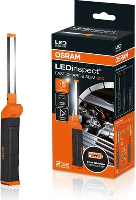 Produktbild von OSRAM LEDinspect Handleuchte LED 500Im 9,25W 5700K Akku mit Akku Arbeitsleuchte Inspektionslampe