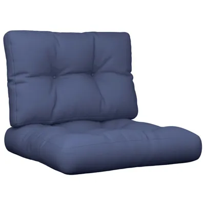Produktbild von Palettenkissen 2 Stk. Marineblau Stoff