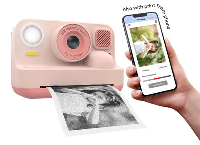 Obrázek produktu pro Denver KCA-1374BTRO dětská kamera s termálním tiskem a Bluetooth, růžová, nová