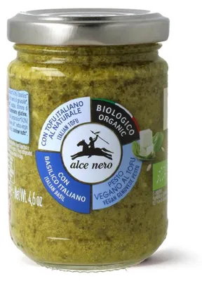 PESTO BAZYLIOWE Z TOFU WEGAŃSKIE BIO 130 g - ALCE NERO