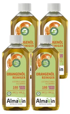 Produktbild von ALMAWIN Orangenölreiniger 500 ml x 4 Flaschen Konzentrat