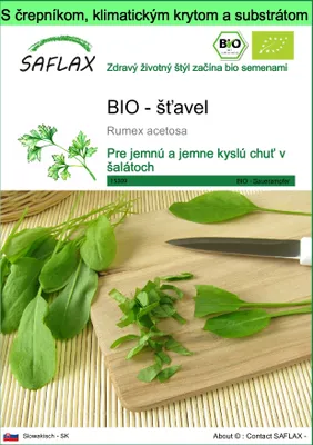 Obrázok produktu pre SAFLAX Garden to go - BIO - šťavel - Rumex acetosa - 400 Semená - S črepníkom, klimatickým vekom a pestovateľským substrátom