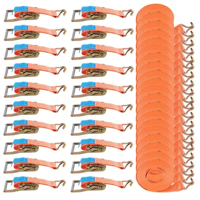 Produktbild von 20 x Spanngurte Set 5t=5000 kg 10 M Zurrgurte LKW Anhänger 5 to 10 Mete