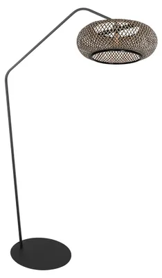 Produktbild von Stehlampe - natürlich schwarz - ZigZag - bambus metall - bogenlampe - E27 - 4510ZW - Anne Lighting