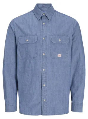 Immagine prodotto di jack and jones camicie uomo jack and jones 12291967 jprbluharry chambray medium blue denim