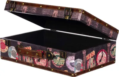 Produktbild von Truhe Kiste KD1291 Geschenkbox Holztruhe Vintage Look Schatzkiste ., Größe:Größe XL (36cm B x 25cm T x 12cm H )