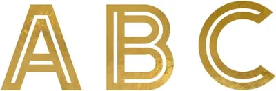 Produktbild von Alphabet Aufkleber, 4 cm, gold (1 VPE / 6 Stk.)
