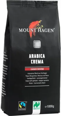 Produktbild von Mount Hagen Arabica Crema ganze Bohne -- 6Stück