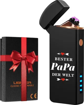 Produktbild von Coquimbo Vatertagsgeschenk Feuerzeug Elektrisch USB Aufladbar Schwarz