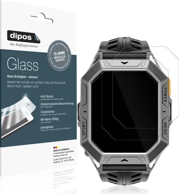 Produktbild von 2x Schutzfolie für HIRREO TX1 2.13 Zoll - Anti-Shock 9H Folie dipos Glass Kunststoffglas