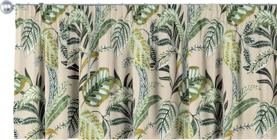 Produktbild von Dekoria Kurzgardine mit Kräuselband, olivgrün, beige, 390 x 40 cm