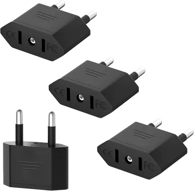 Produktbild von Adapter USA – Set mit 3 Stück – Adapter USA nach Frankreich – Netzadapter USA nach Europa – Adapter für US-Steckdosen