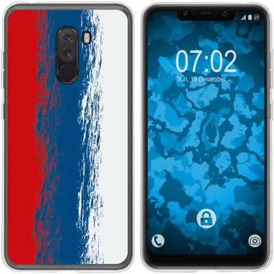 Produktbild von PhoneNatic Case kompatibel mit Xiaomi Pocophone F1 Silikon-Hülle WM Russland M9