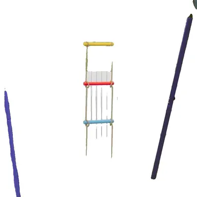Imagen del producto de Seilleiter fabricado en plástico y madera, con peldaños espaciados para facilitar la escalada, soporta hasta 150 lbs, adecuado para niños a partir de 8 años, diseñado para uso en exteriores en parques infantiles