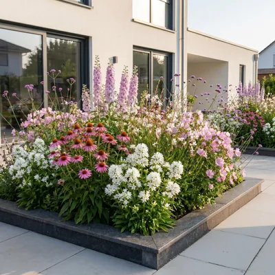 Produktbild von Staudenpaket - Bienen- und Schmetterlingsanziehend - 8 Stauden - Für 1 m2 - Verschiedene Farben - Wenig Pflege - 20-50cm - Ø11cm - Gartenpflanze