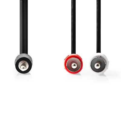 Produktbild von Nedis Stereo-Audiokabel - 3.5 mm Stecker - 2x RCA Stecker - Vernickelt - 2.00 m - Rund - Schwarz - Box