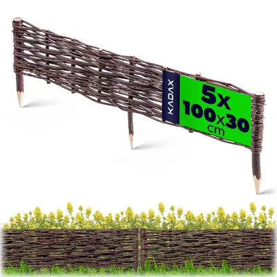 Obrázek produktu pro KADAX vrbová palisáda "Sand", přírodní vrbový plot, 30 cm, 5 kusů
