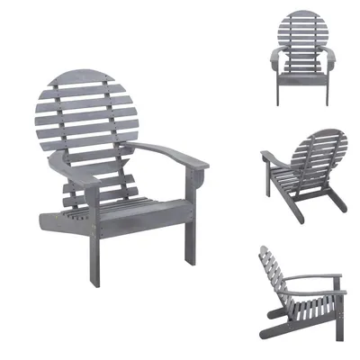 Immagine prodotto di vidaXL Sedia Adirondack in legno massiccio grigio acacia - Sedie da giardino