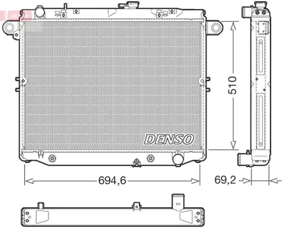 Produktbild von DENSO DRM50148 Kühler Wasserkühler Motorkühler für TOYOTA LAND CRUISER 100 (UZJ100)