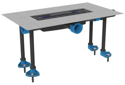 Produktbild von HL Hutterer & Lechner Duschrinne Primus blue, Ablaufkörper flach, DN40, waagrecht, für bodengleiche Dusche, 1 Stk.
