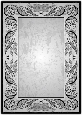 Produktbild von Vintage Muster Motiv Briefpapier (MPA-5203, DIN A4, 100 Blatt) Motivpapier Ornamente schwarz weiss Retro