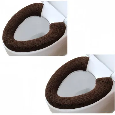 Immagine prodotto di Ibenzoa® Set di 2 copriwcino – realizzati in morbida fibra acrilica, con vestibilità elastica (estensibile fino a 120x30 cm), dotati di bottoni a pressione e ganci