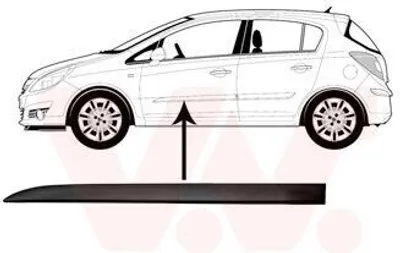 Produktbild von VAN WEZEL Zierleiste für die Tür Vorne Links Leiste für OPEL Corsa D Schrägheck (S07) 3750423
