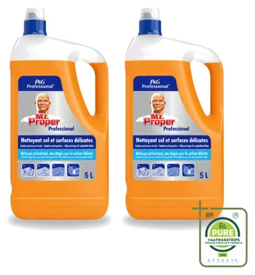 Produktbild von 2 x Mr. Proper Professional Delicate Allesreiniger - 5 Liter - Großpackung - 2 Stücke