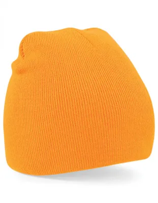 Image de Beechfield B44 | Original Pull-On Bonnet d'hiver - Couleur : Orange Fluorescent - Taille : One Size