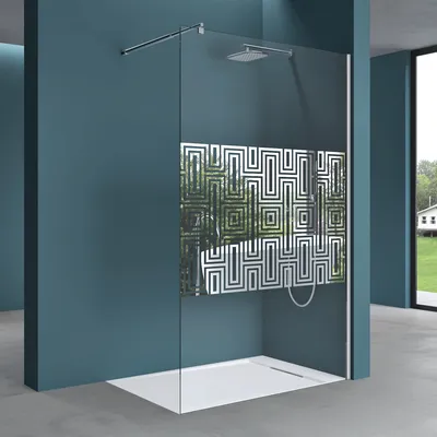 Produktbild von Mai & Mai Duschwand für Dusche Duschabtrennung 120x200cm Walk-In Dusche  ESG-Sicherheitsglas 10mm NANO Glas BRAM1 Bremen2DM
