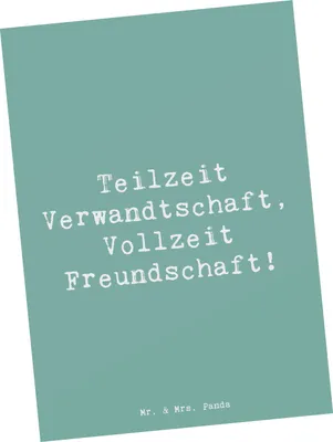 Produktbild von Mr. & Mrs. Panda Postkarte Spruch Halbbruder Freundschaft - Meeresbrise - Geschenk, Weihnachten, Ansichtskarten, Ansichtskarte, Bindung, Postkarten, Grußkarte, Freude