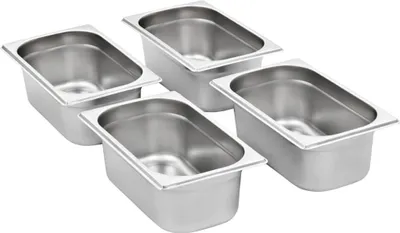 Obrázok produktu pre vidaXL Gastronorm nádoby 8 ks GN 1/4 100 mm z nehrdzavejúcej ocele