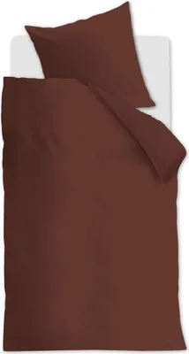 Produktbild von At Home Baumwoll-Leinen-Bettwäsche-Garnitur Easy Farbe Brown Größe 155x220+80x80